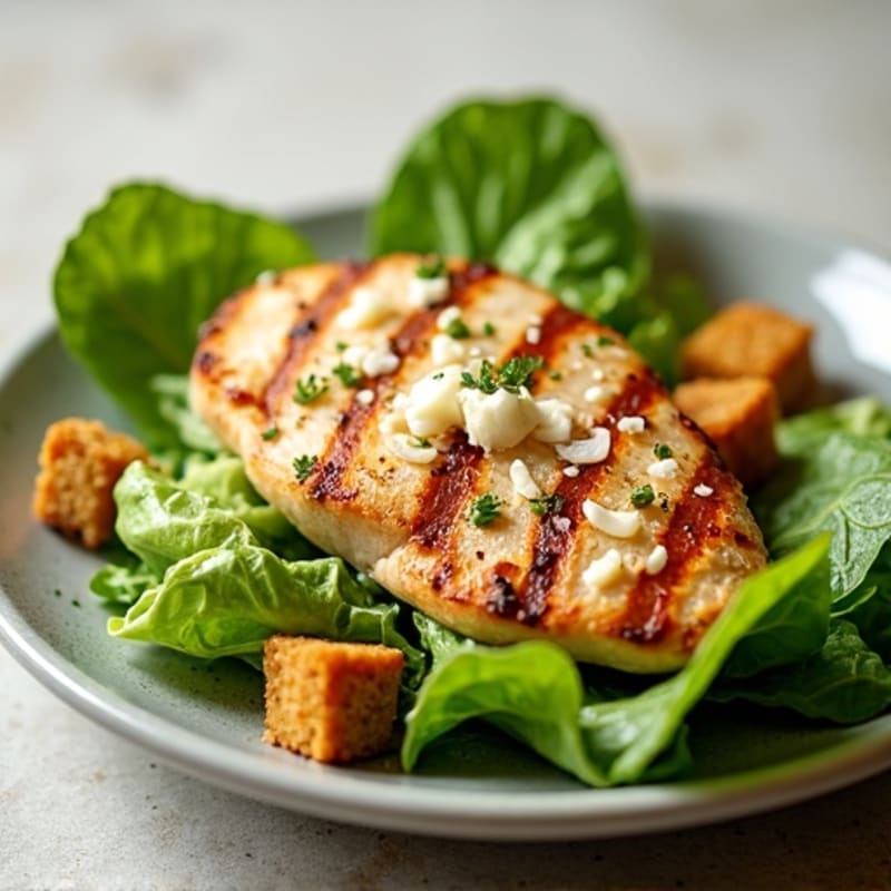 Grilled Chicken and Crispy Romaine Caesar Salad