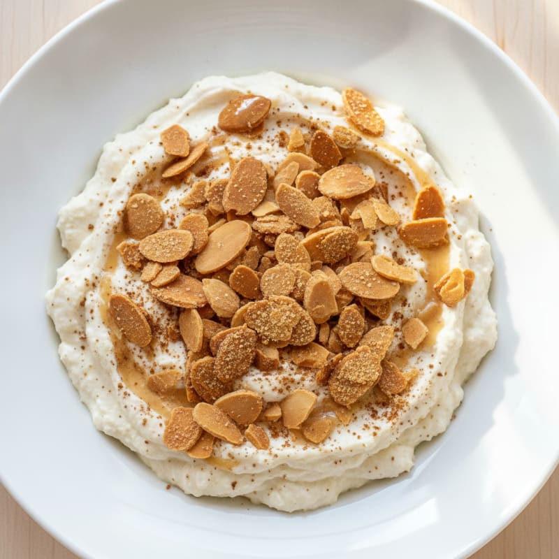 Cardamom Vanilla Protein Yogurt with Toasted Almonds