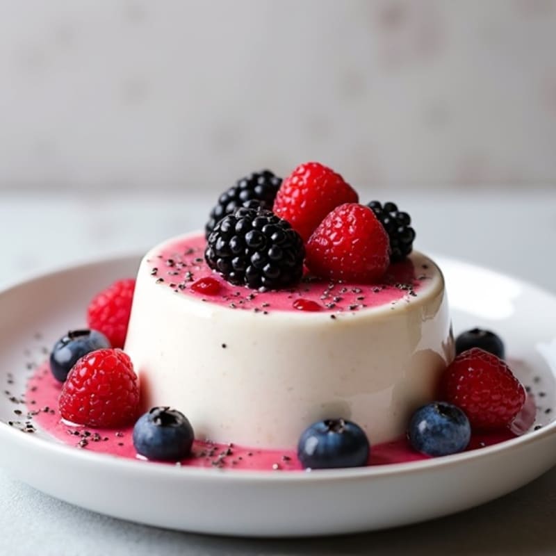 Greek Yogurt Protein Mousse with Mixed Berries