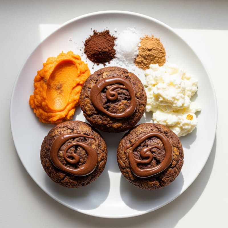 Creamy Chocolate Sweet Potato Muffins