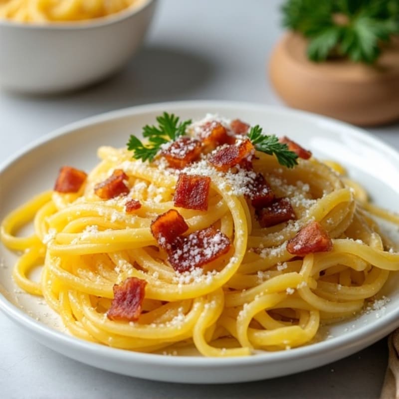 Creamy Turkey Bacon Spaghetti Squash Carbonara