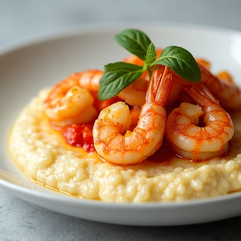 Spicy Shrimp with Creamy Grits