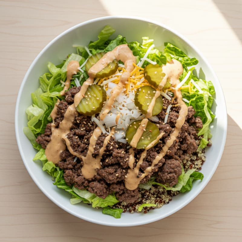 Big Mac Inspired Protein Bowl