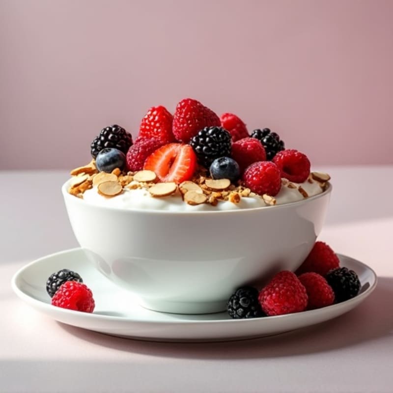 Creamy Greek Yogurt Protein Bowl with Mixed Berries