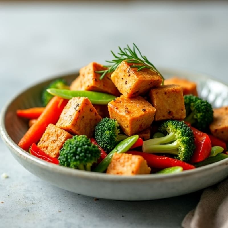 Crispy Tofu Stir-Fry with Fresh Vegetables