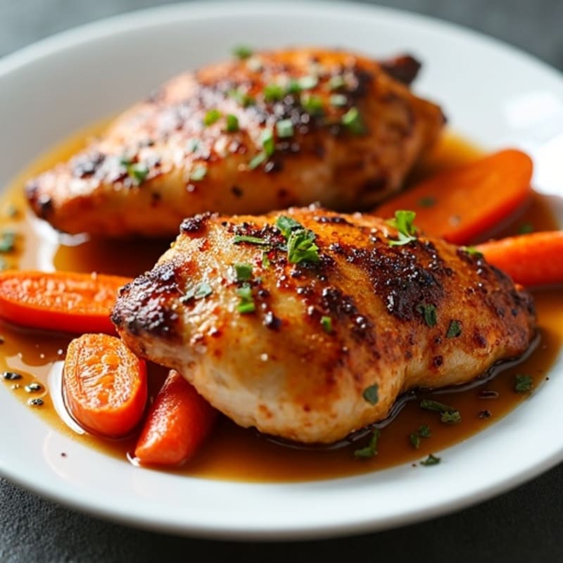 Sheet Pan Maple-Glazed Chicken with Crispy Roasted Carrots