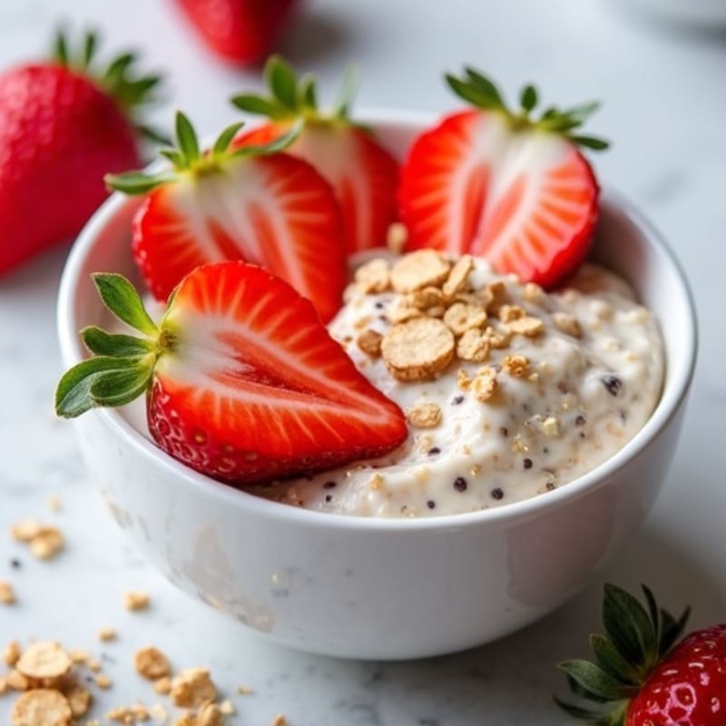 Creamy Strawberry Vanilla Overnight Oats