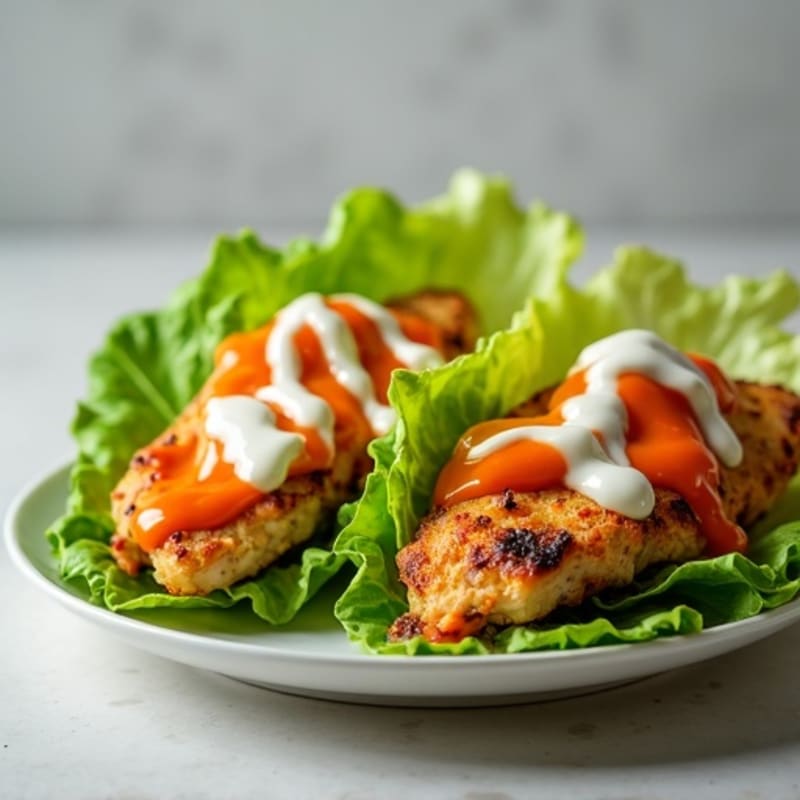Spicy Buffalo Ranch Chicken Lettuce Wrap