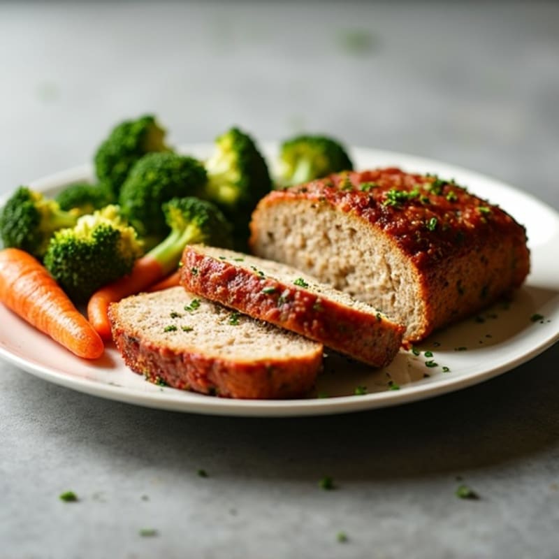 Herb-Crusted Turkey Meatloaf with Roasted Vegetables