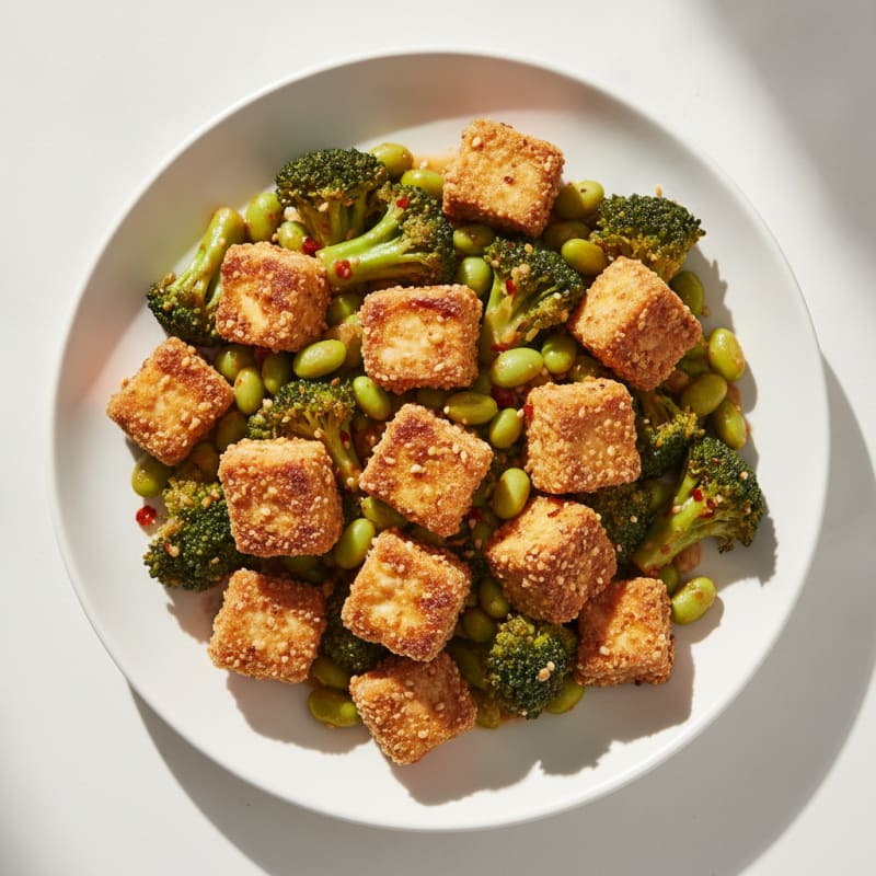 Sesame Tofu and Broccoli Stir-Fry