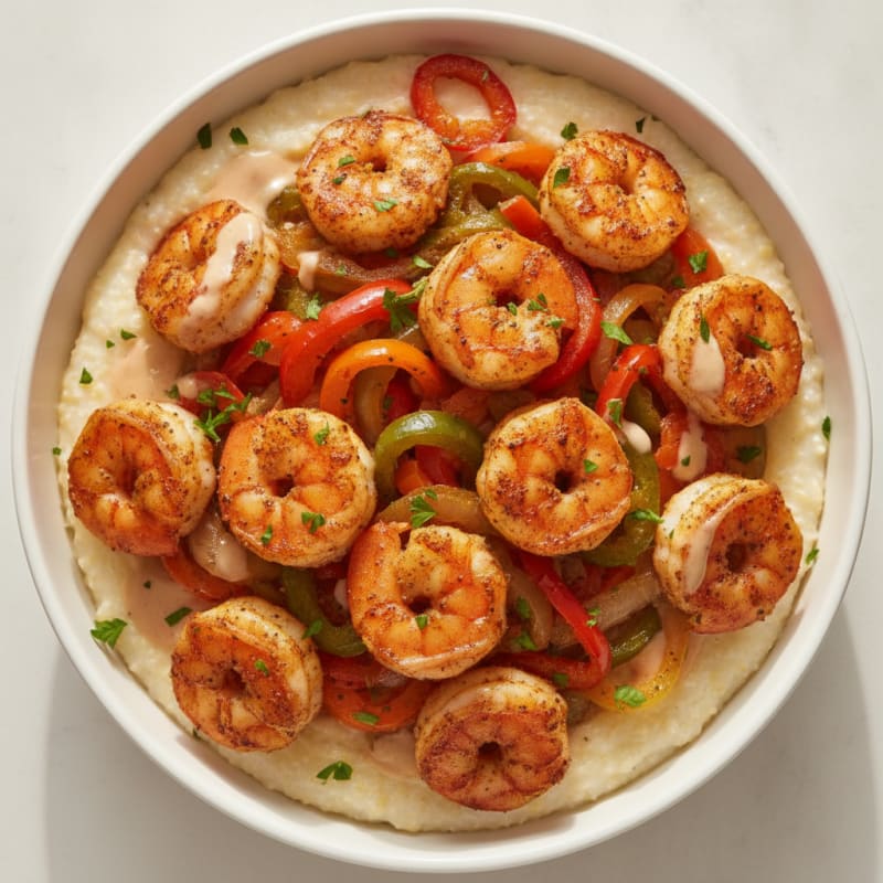Cajun Shrimp with Creamy Grits