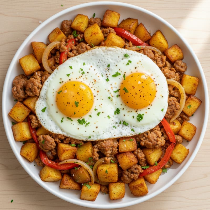Golden Potato and Sausage Breakfast Skillet