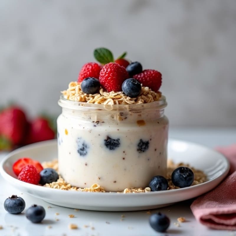 Protein-Packed Vanilla Berry Overnight Oats