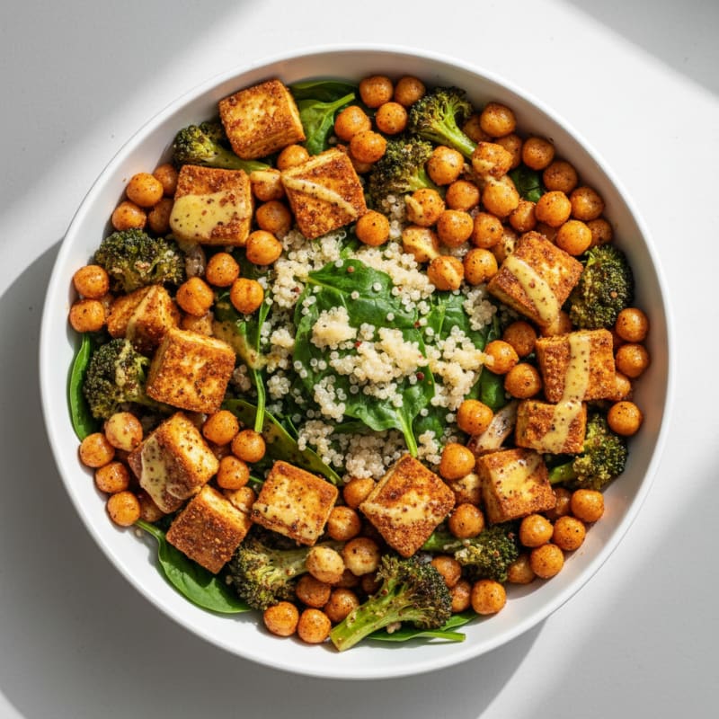 Roasted Vegetable and Chickpea Buddha Bowl