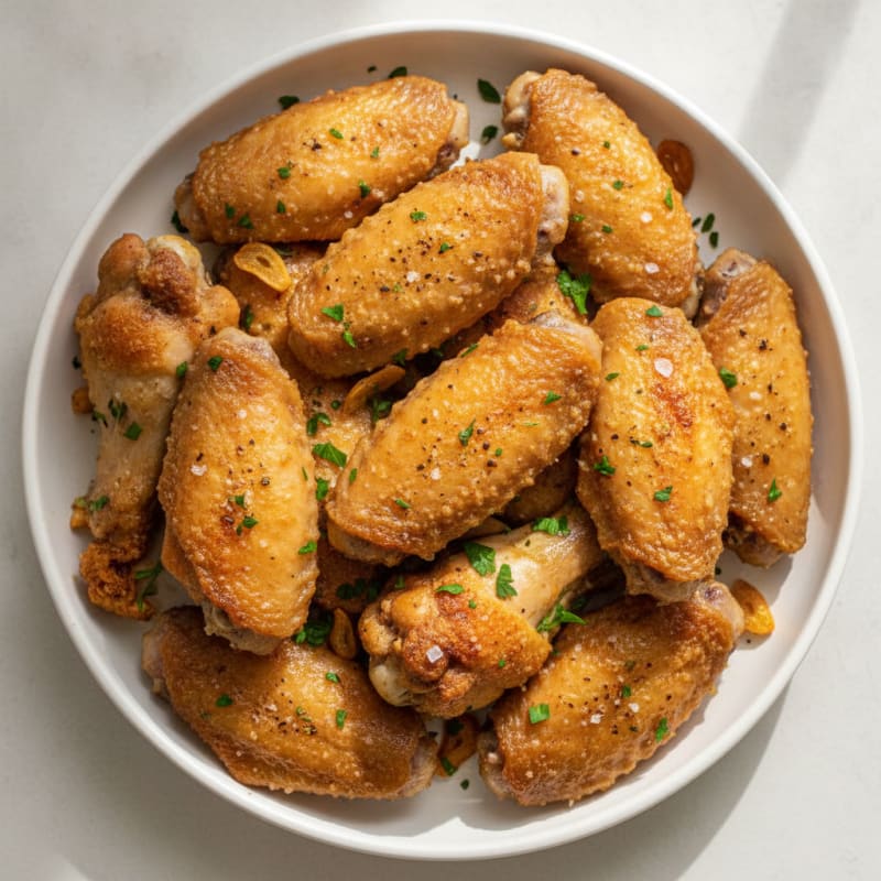 Garlic Parmesan Baked Chicken Wings