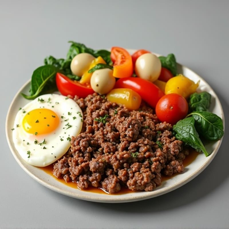 Savory Ground Beef and Mixed Vegetable Skillet