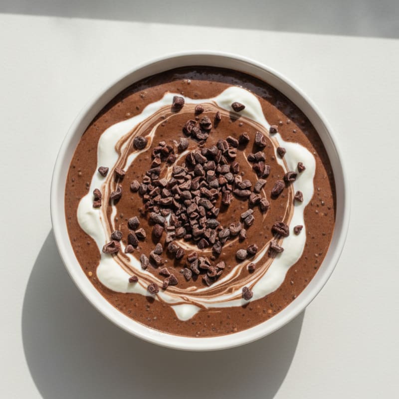 Silky Chocolate Protein Pudding with Greek Yogurt