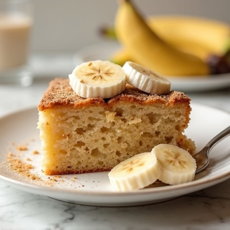 Lightened-Up Almond Butter Banana Cake