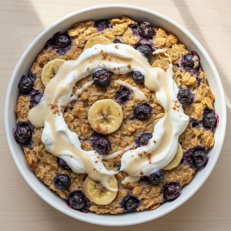 Blueberry Banana Baked Oatmeal