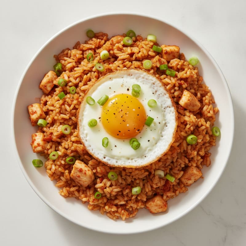 Kimchi Fried Rice with Fried Egg