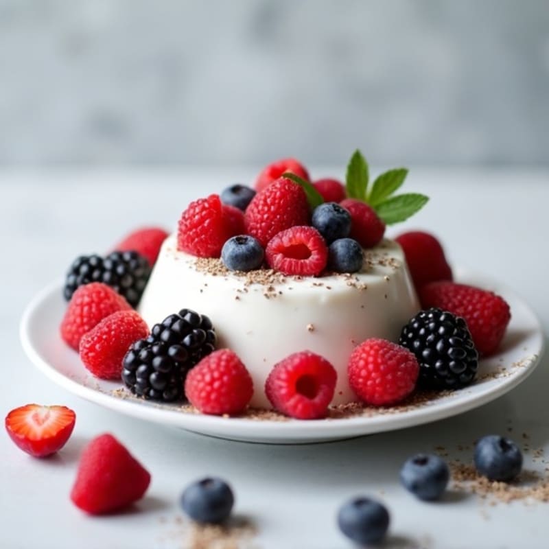 Creamy Greek Yogurt Protein Mousse with Mixed Berries