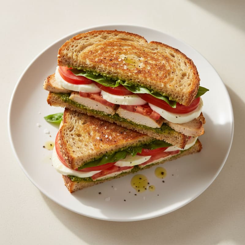 Golden Grilled Caprese Sandwich