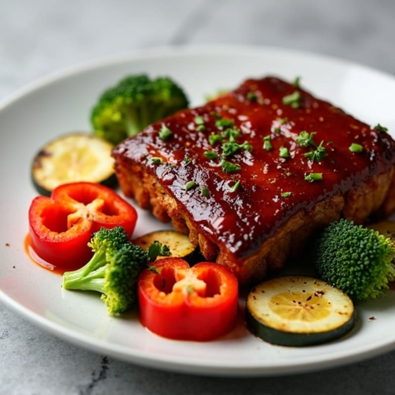 Tender Smoked BBQ Ribs with Crispy Roasted Vegetables