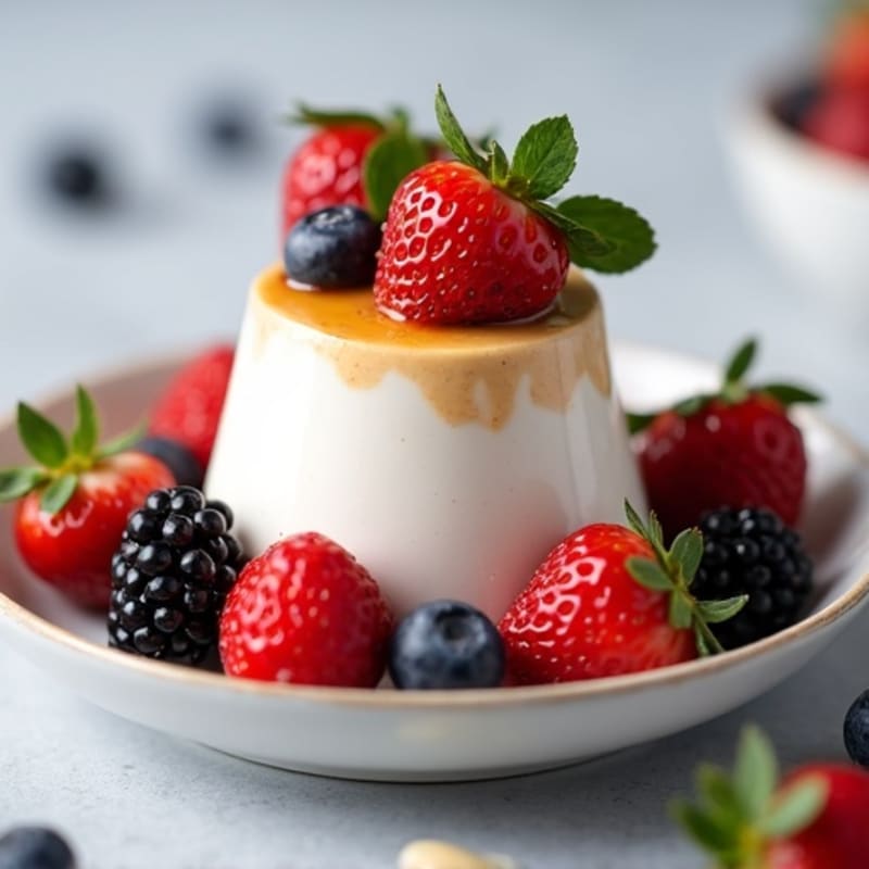 Silky Greek Yogurt Protein Mousse with Mixed Berries