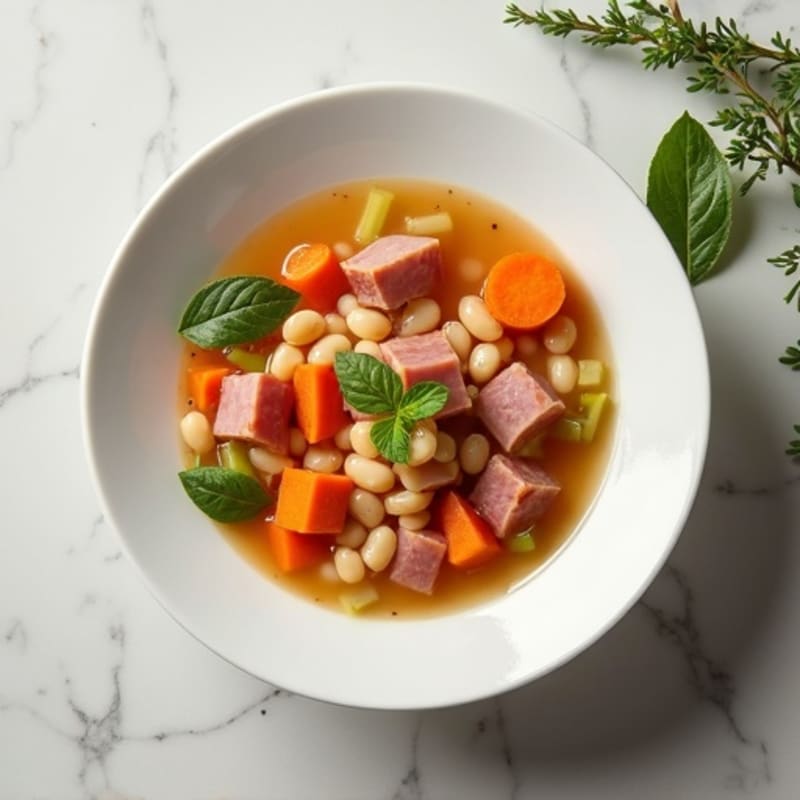Hearty Smoked Ham and White Bean Soup
