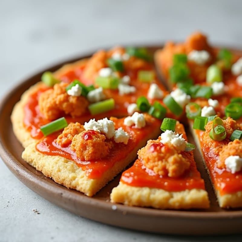 Crispy Cauliflower Crust Buffalo Chicken Pizza