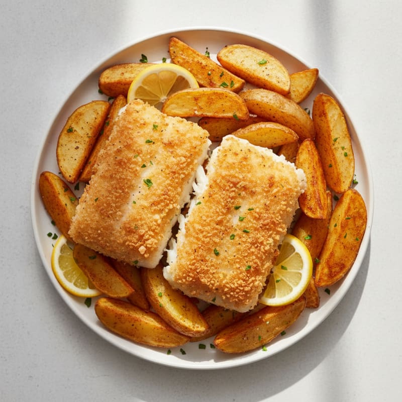 Beer-Battered Cod Fish and Chips