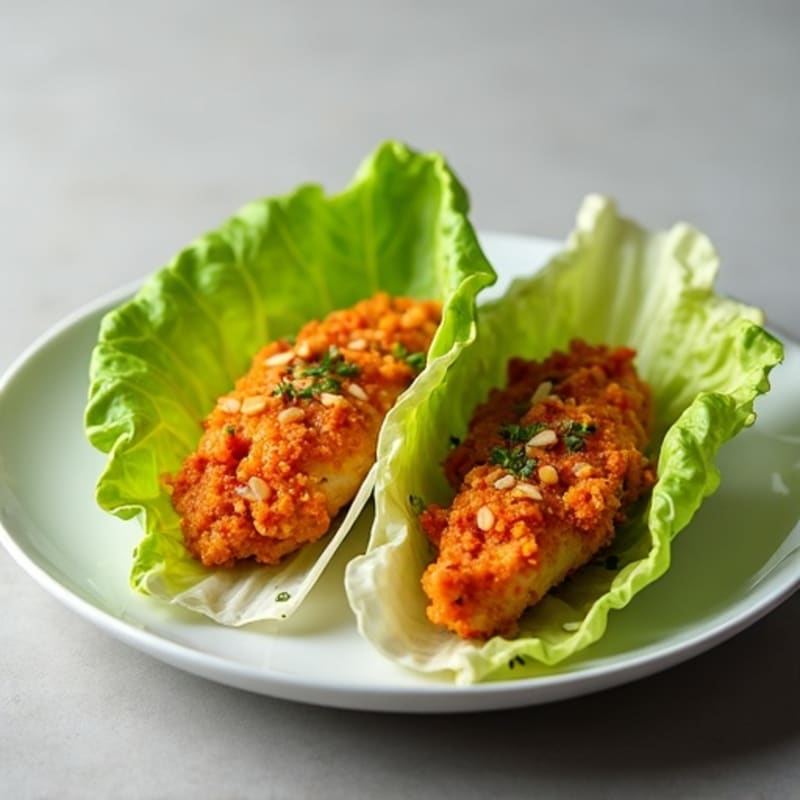 Crispy Buffalo Chicken Lettuce Wrap