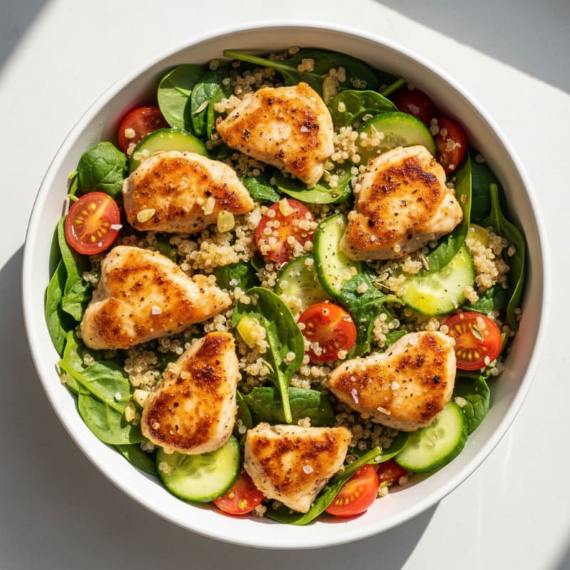 Lemon Herb Chicken and Quinoa Bowl