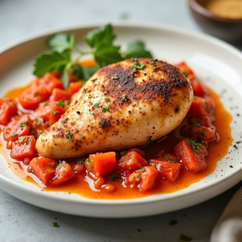 Roasted Spiced Chicken with Creamy Tomato Sauce