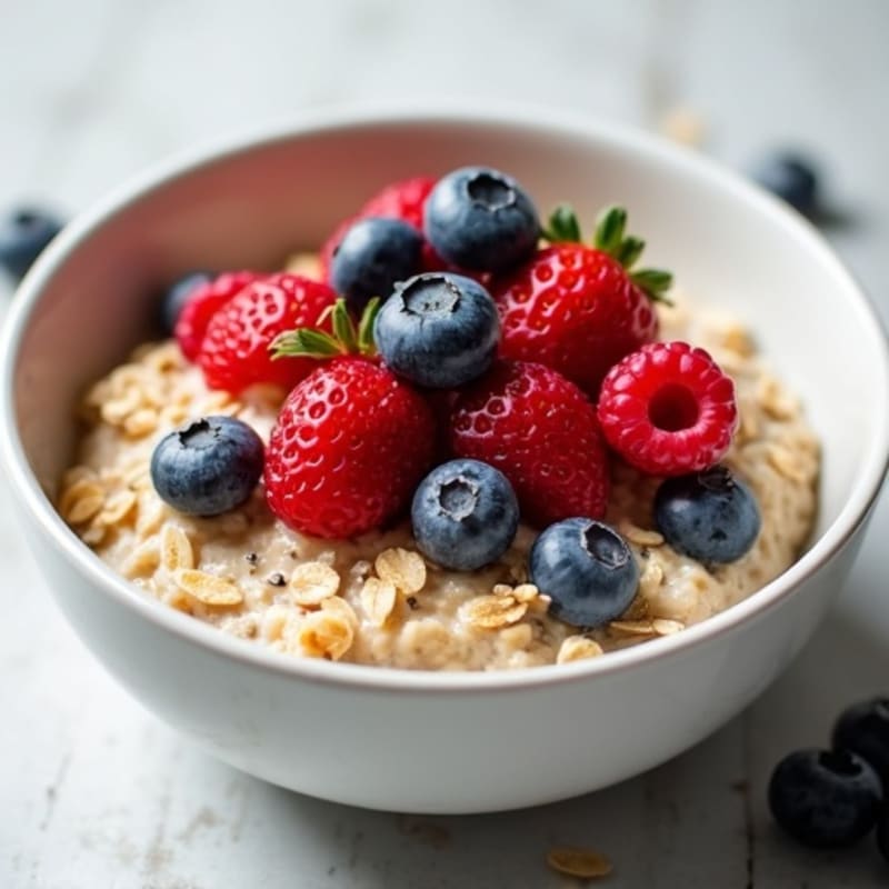 Creamy Protein Oatmeal with Fresh Berries