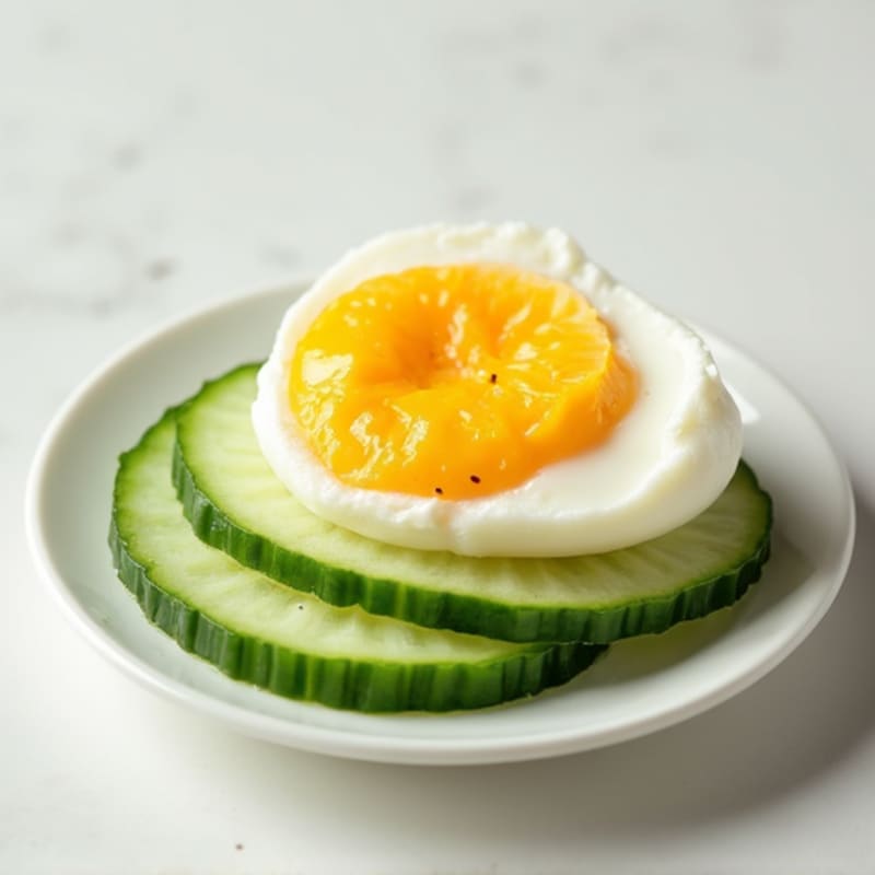 Hard-Boiled Eggs with Sliced Cucumber