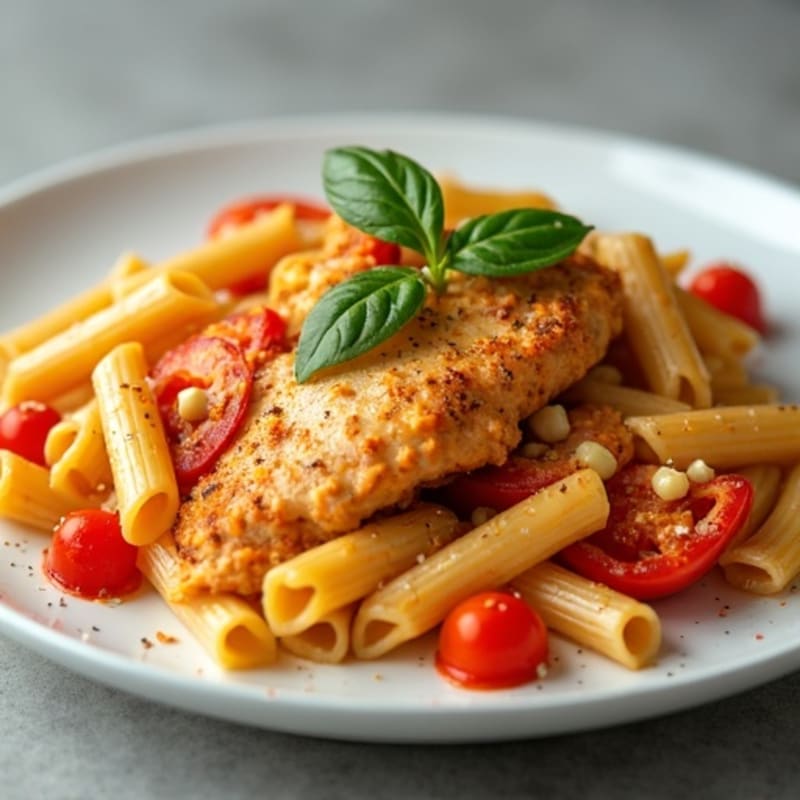 Creamy Spicy Cajun Chicken Pasta with Fresh Bell Peppers