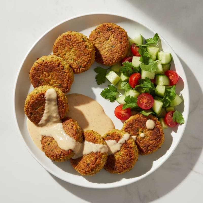 Falafel with Lemon-Tahini Drizzle