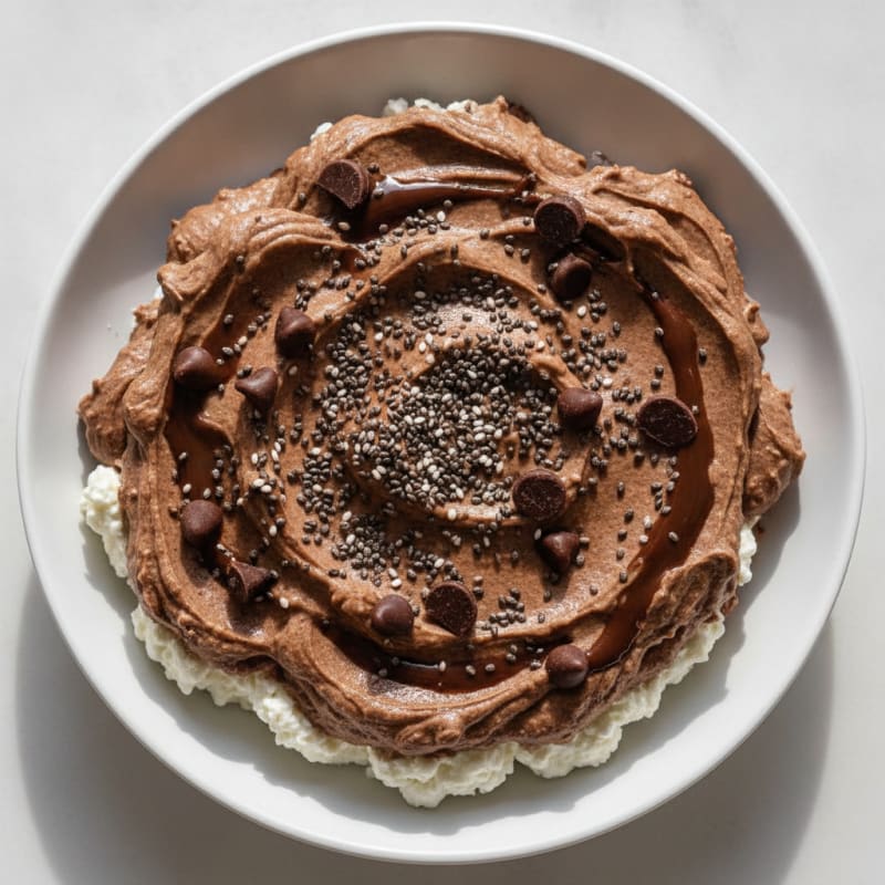 Cottage Cheese Chocolate Protein Pudding