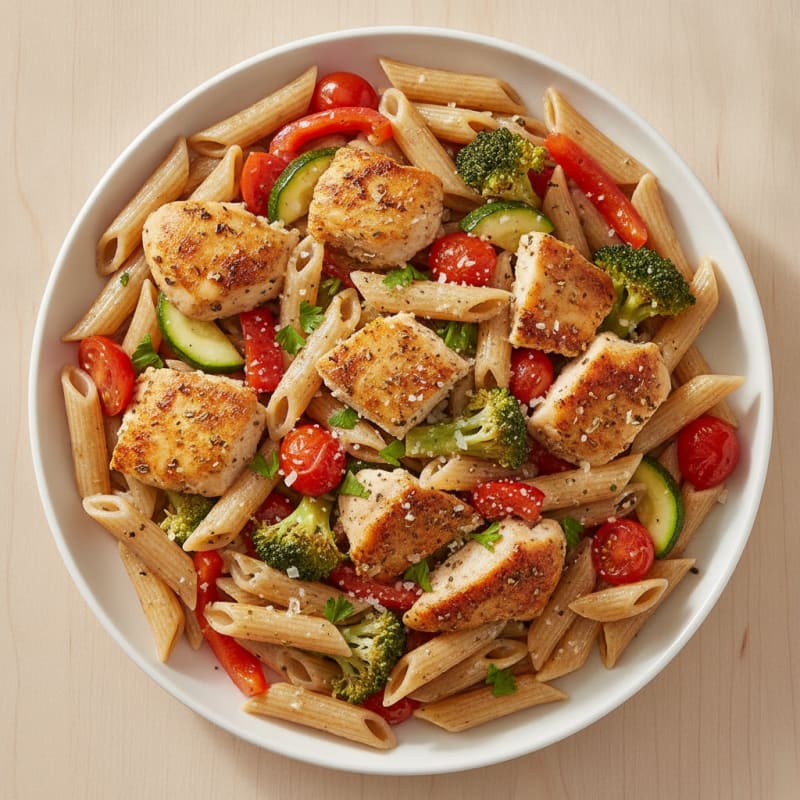 Herb-Roasted Chicken Primavera Pasta