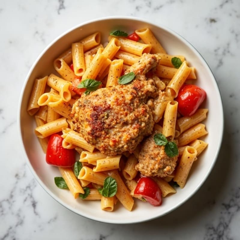 Healthy Creamy Spicy Cajun Chicken Pasta