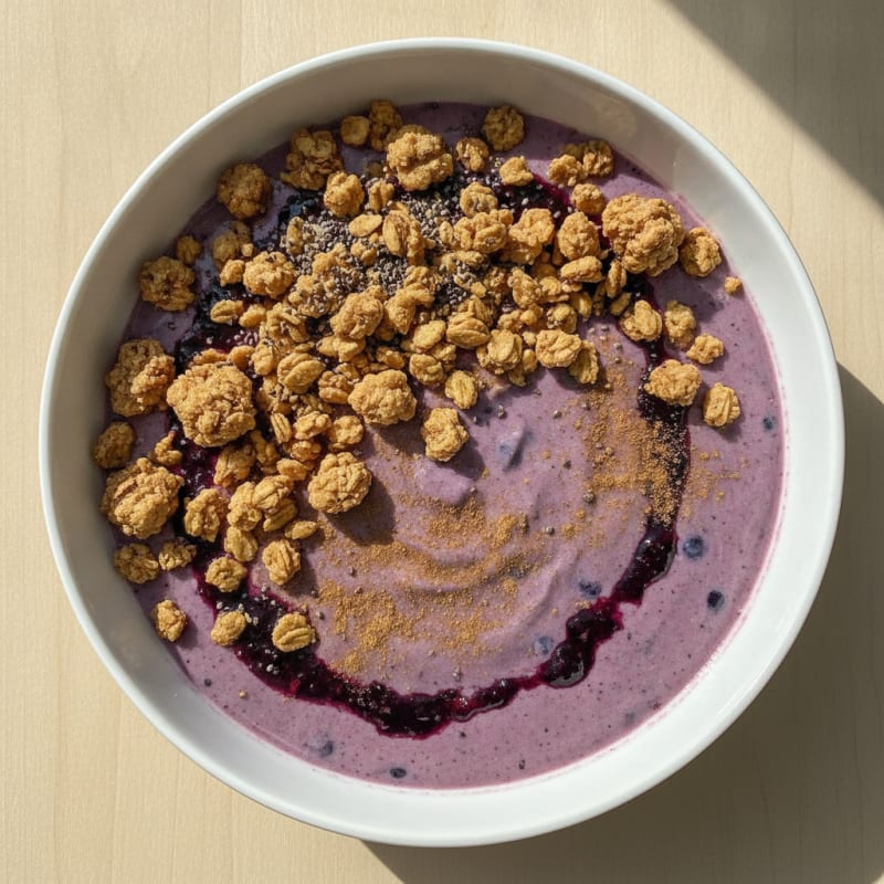 Blueberry Silken Tofu Smoothie Bowl