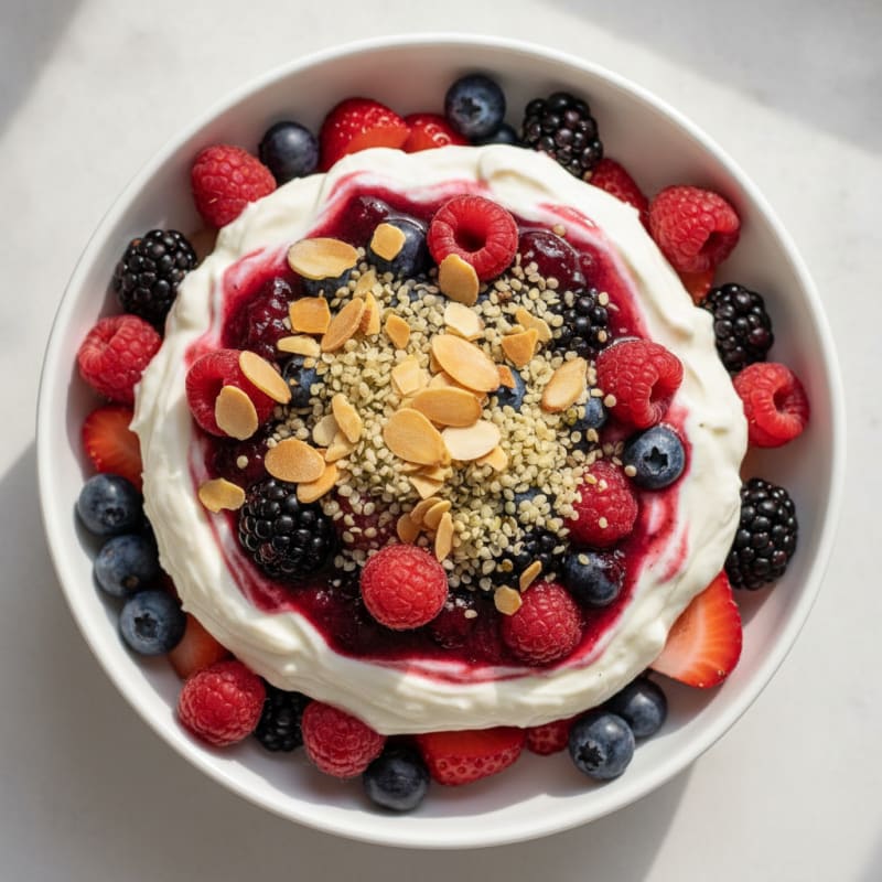 Creamy Greek Yogurt Protein Parfait with Mixed Berries