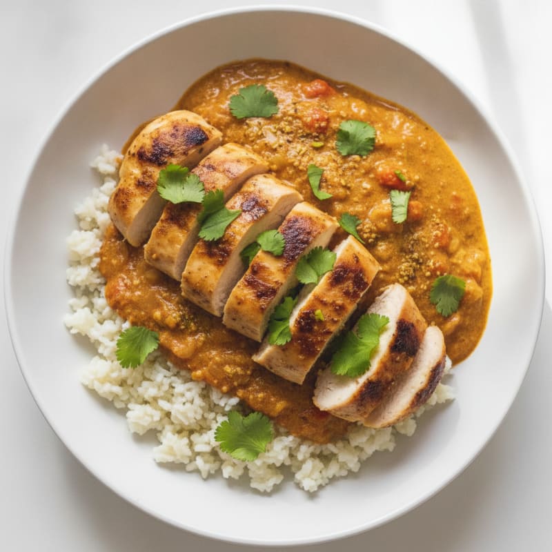 Indian Spiced Chicken with Tomato Cream Sauce