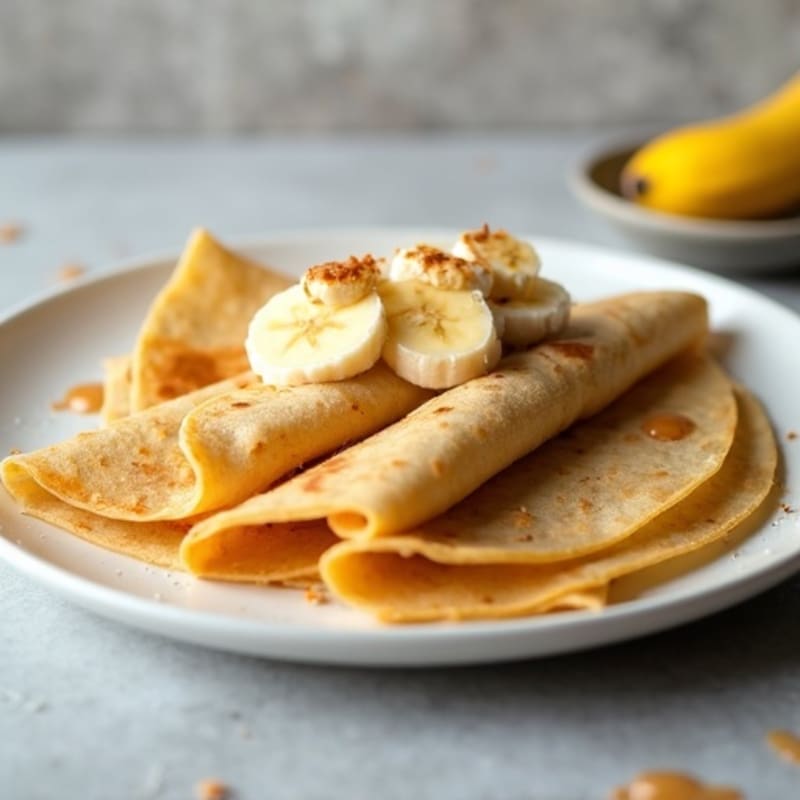Protein-Rich Almond Butter Banana Crepes