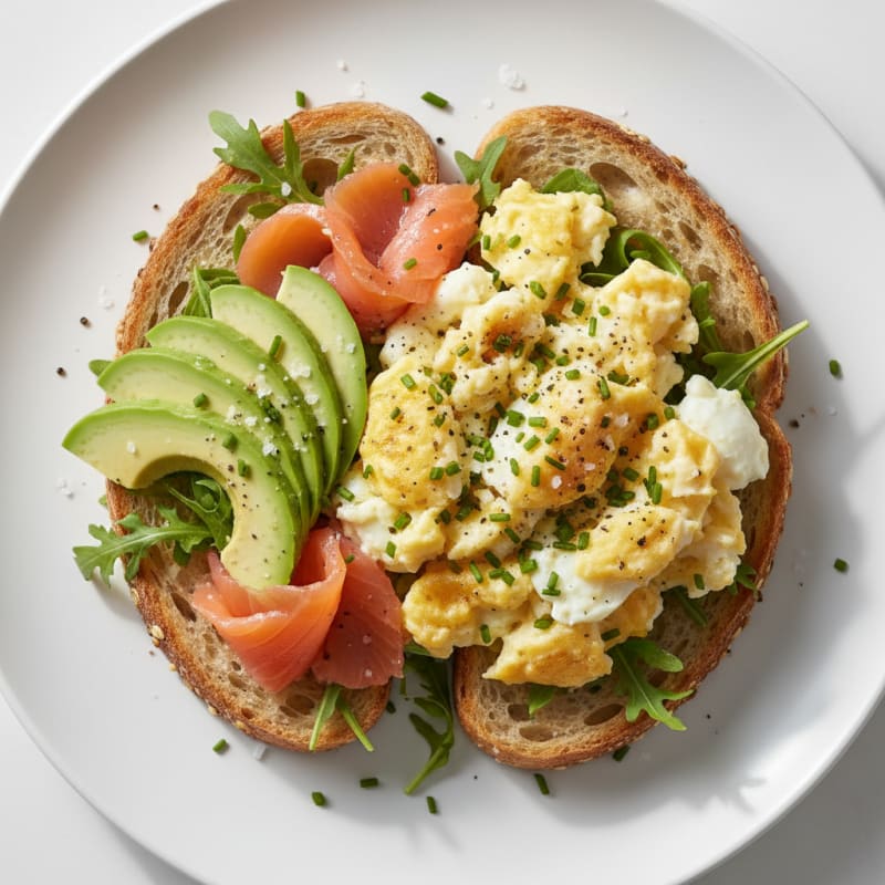 Protein-Packed Scrambled Eggs on Gluten-Free Toast