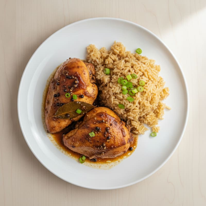 Chicken Adobo with Garlic Rice