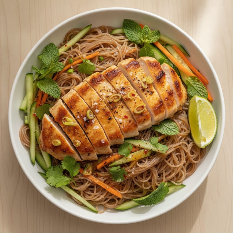 Lemongrass Chicken Vermicelli Bowl