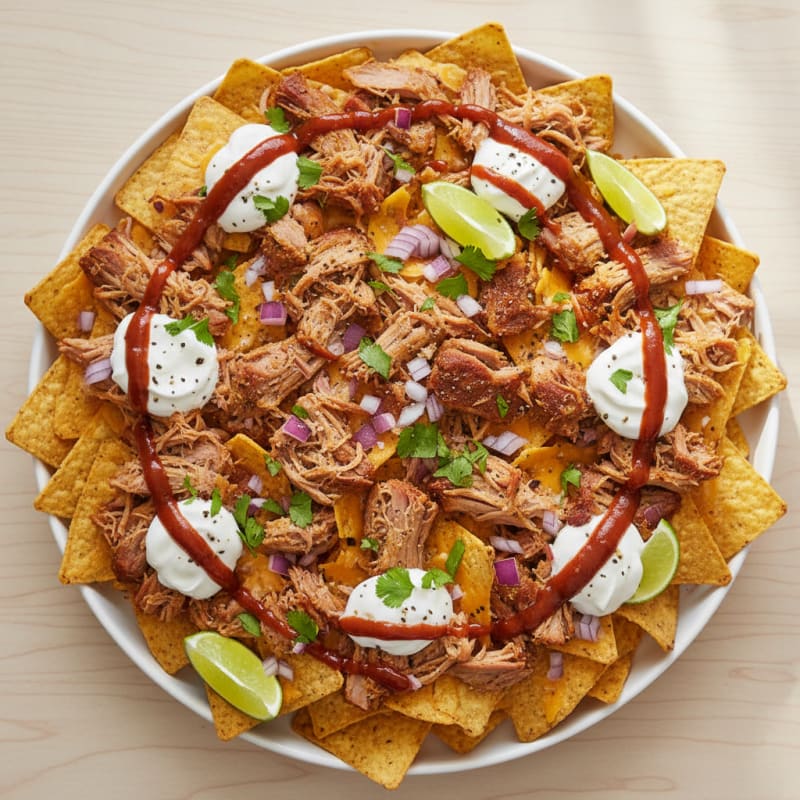 Smoky Pulled Pork Nachos with Zesty BBQ