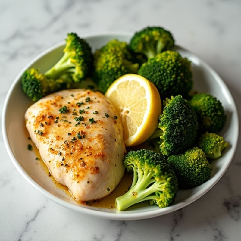 Sheet Pan Lemon Garlic Chicken with Roasted Broccoli
